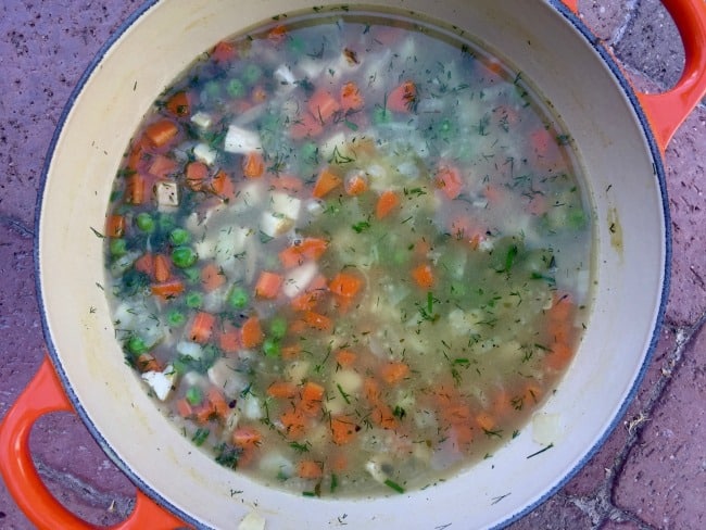 Low Fat Chicken Orzo Soup with Lemon