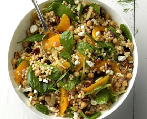 cranberry orange couscous salad